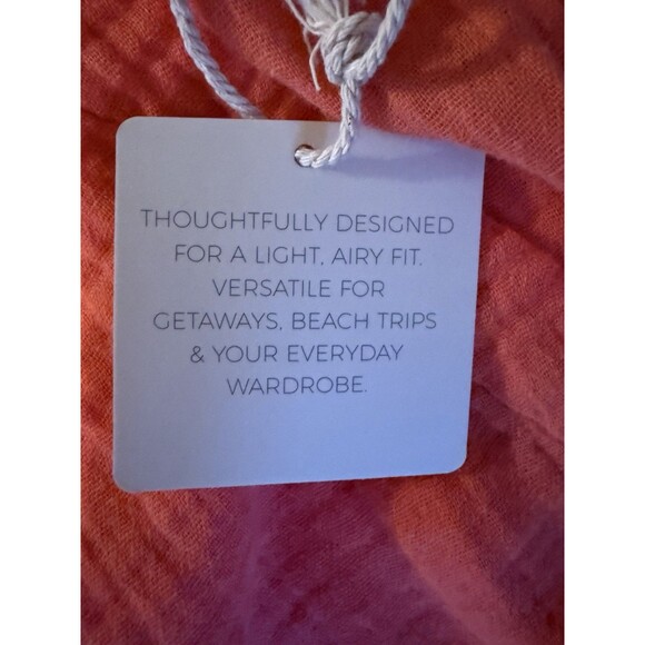 Magaschoni Cotton Gauze Pants Women’s Size Large Wide Leg Orange NWT - Picture 5 of 12